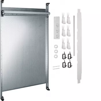 HAGER UF22NW universZ multimedia-compleetpaneel, 2-veld, 900mm, zonder patch-modules