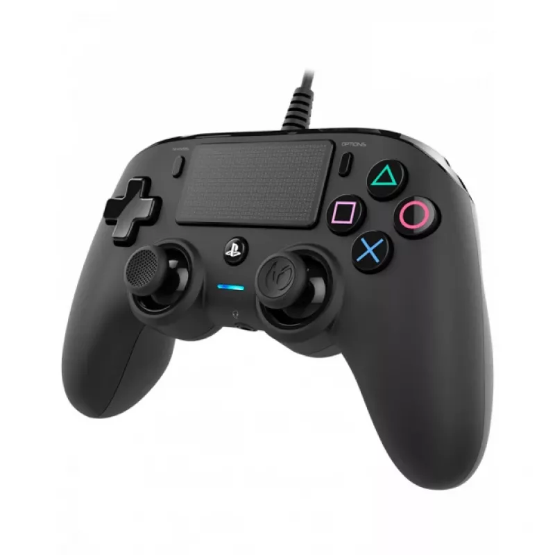 NACON PS4 Compact Controller zwart – bekabelde gamepad voor PS4 & PC