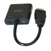 Exertis Connect 051248 VGA-naar-HDMI-adapterkabel 0,15 m zwart