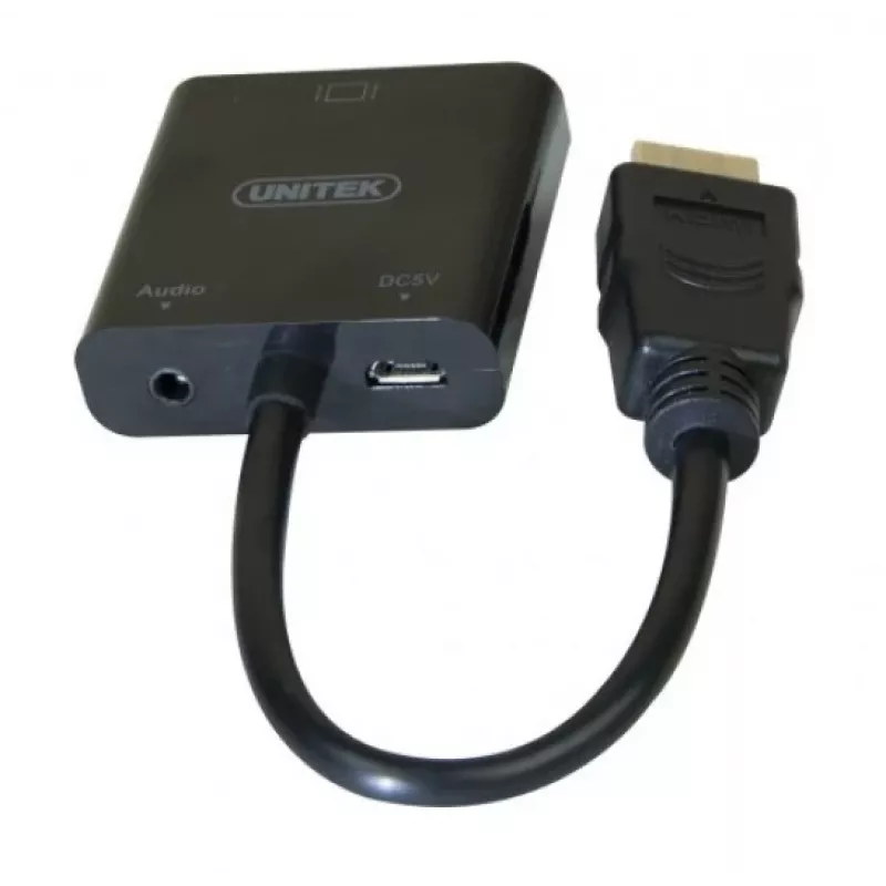 Exertis Connect 051248 VGA-naar-HDMI-adapterkabel 0,15 m zwart