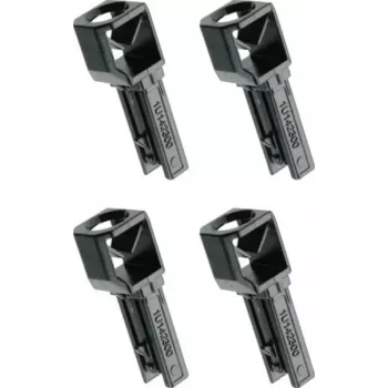 Hager univers Z kapopzet UZ01A4, lage uitvoering, lichtgrijs, 4-pack