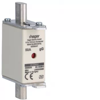 HAGER LNH00050M6 NH-zekeringpatroon, NH00, gG, 690V, 50A