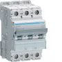 HAGER NCN325 3-polige installatieautomaat met C-karakteristiek 25A, 10kA, 3 modules