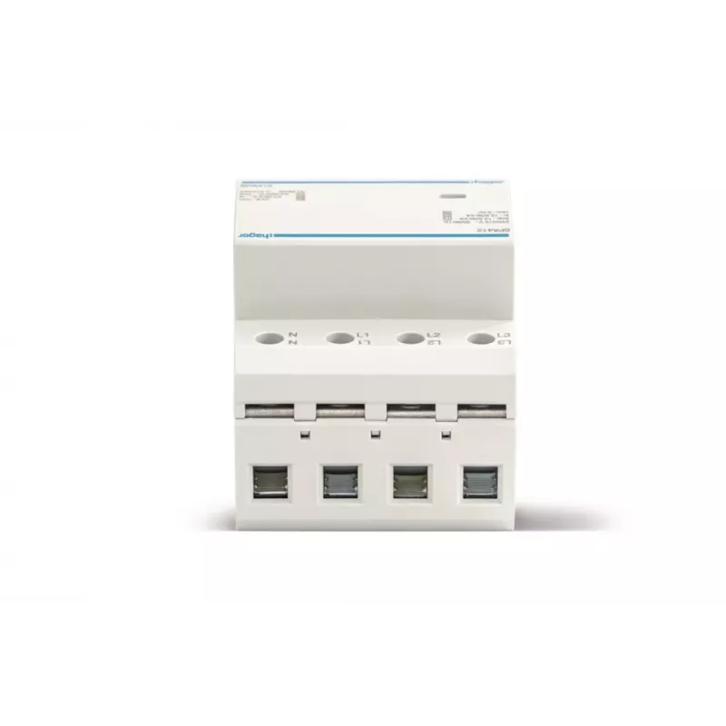 HAGER SPA412 combi-overspanningsafleider type 1+2+3, 12,5kA, TNS/TT, 4-polig, 230/400V