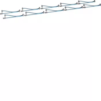 HAGER KU9S20YZ KNX Y-verbindingskabel, 1 stekker naar 2 bussen, 20 cm, zwart/blauw, 10-pack