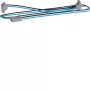 HAGER KU9S80YE KNX Y-kabel, zwart/blauw, 1 stekker naar 2 bussen, 0,8 m