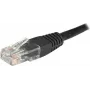 EXERTIS CONNECT Cat6 U/UTP-patchkabel, 1 m, zwart, RJ45, rastnasbescherming 246772