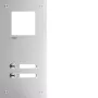 Hager RTQ102X frontplaat voor intercom, mono, 2 oproepknoppen, aluminium