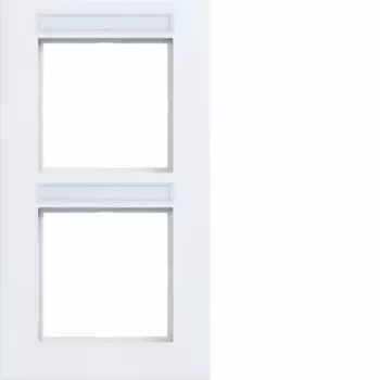Hager A.8 2-voudig verticaal frame, polarwit WAD8203WM