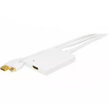 EXERTIS CONNECT Mini DisplayPort 1.1 naar HDMI converter met USB-audio, DP stekker + USB stekker naar HDMI bus, zwart 127406