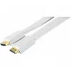 EXERTIS CONNECT High Speed HDMI platte kabel, vergulde aansluitingen, HDMI Type-A stekker naar Type-A stekker, wit, 1,8 m 128312