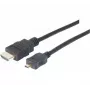 EXERTIS CONNECT Micro HDMI-kabel High Speed met Ethernet, verguld, HDMI Type-A naar Micro HDMI Type-D, 1,0 m 128490