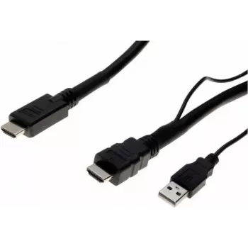 Exertis Connect High Speed HDMI-kabel met Ethernet, 4K 60Hz, actieve versterking, 10m, zwart 128944
