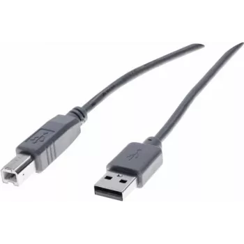 Exertis Connect USB 2.0 Type-A stekker naar Type-B stekker kabel, 3 m, grijs 532409