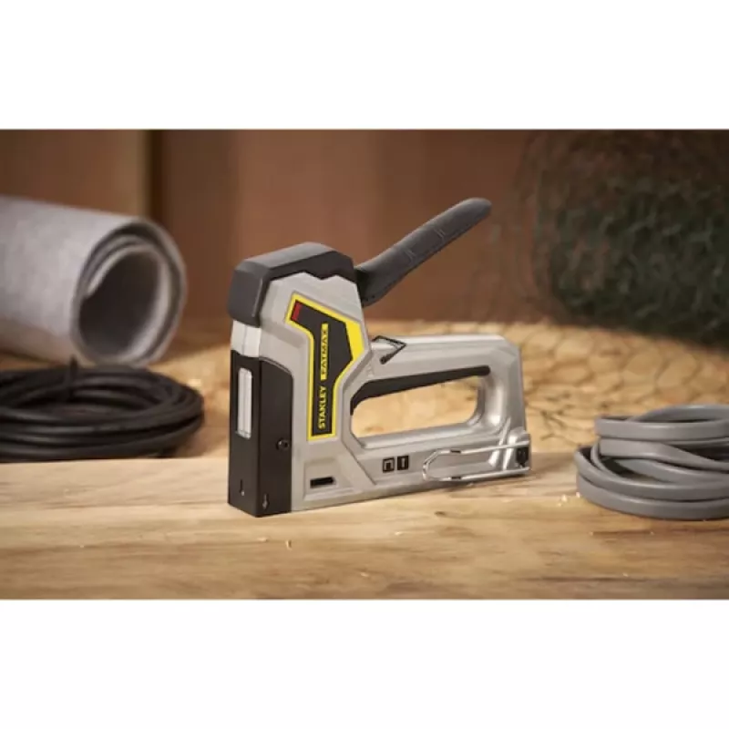 STANLEY 6-TR35 lichtgewicht tacker voor Type-A nietjes 6-10 mm, geel/zwart