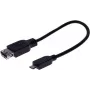 EXERTIS CONNECT Micro USB OTG-adapterkabel, USB-A bus naar Micro-B stekker, 0,15 m, zwart 532416