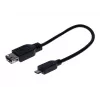EXERTIS CONNECT Micro USB OTG-adapterkabel, USB-A bus naar Micro-B stekker, 0,15 m, zwart 532416