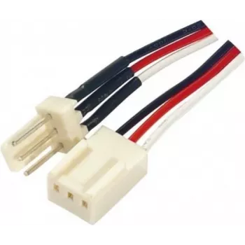 EXERTIS CONNECT 3-pin ventilator-stroomverlengkabel, 0,45 m, zwart 146871