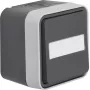 Hager WNC027 taster, 1-polig, 1 maakcontact, 10A, 250V AC, DIN-rail, lichtgrijs