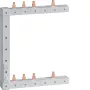 HAGER KCF563L verticale linker fasenrail, 2-rijig, 2-polig, 63 A, 12 modules, pen-type