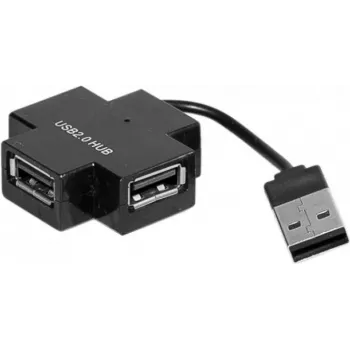 Exertis Connect 021111 USB 2.0-hub - 4-poorts, zwart