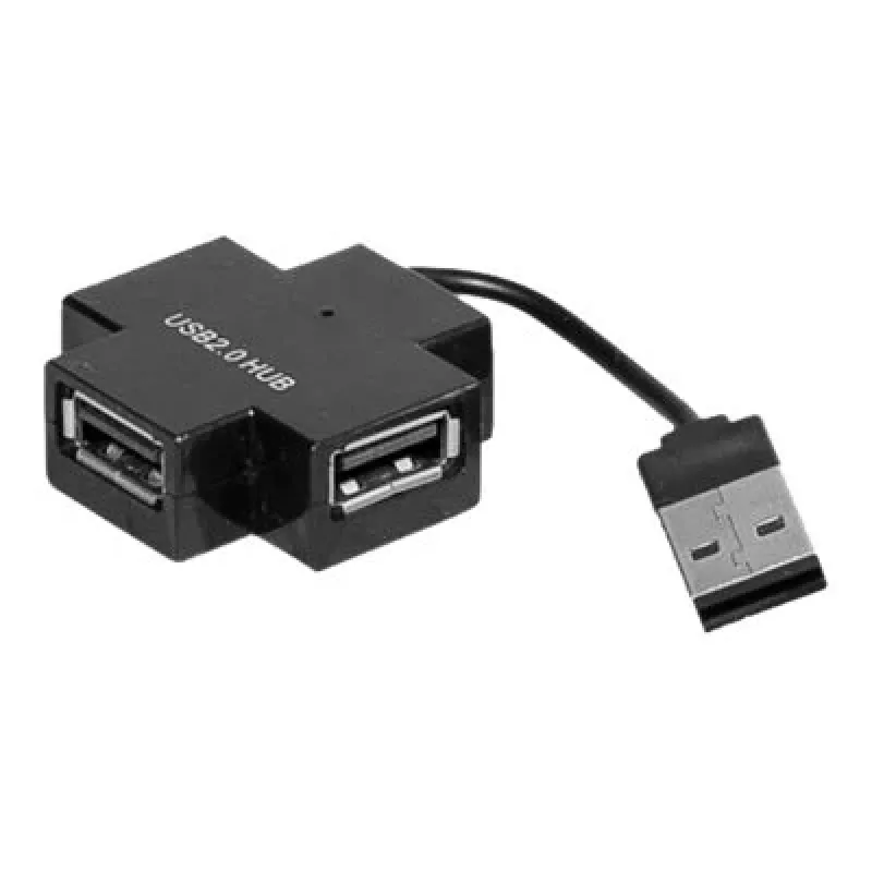 Exertis Connect 021111 USB 2.0-hub - 4-poorts, zwart