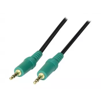 TECLINE audiokabel, 3,5 mm stereo-jack stekker naar stekker, 5,0 m, zwart 108897