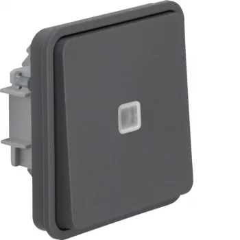 HAGER WNA021 verlichte drukknop met wisselcontact, W.1-serie, polairwit