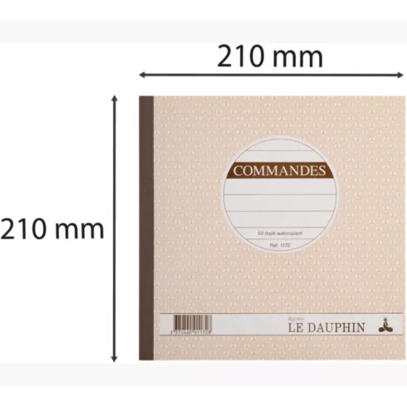 Le Dauphin Manifold Commandes orderformulierblok, 210 x 210 mm, 2-delig zelfdoorschrijvend, 50 sets, wit/geel (1172D)