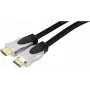 EXERTIS CONNECT high-speed HDMI-kabel met Ethernet, verguld, gevlochten, 1,5 m, zwart 127899