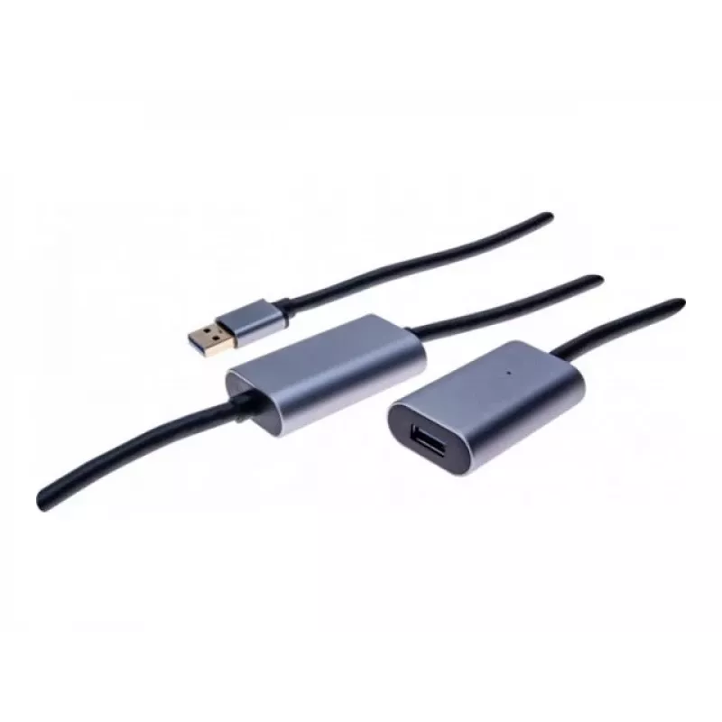 EXERTIS CONNECT actieve USB 3.0-verlengkabel 10m, USB-A stekker naar USB-A bus, 5Gbps, zwart 149264
