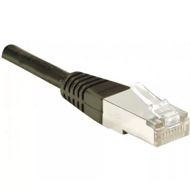 EXERTIS CONNECT Cat.6 F/UTP-patchkabel, 25 m, zwart, RJ45, slim snagless boot 234290