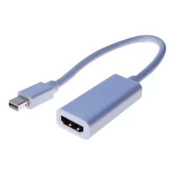 Exertis Connect Mini DisplayPort stekker naar HDMI bus adapterkabel 15 cm wit passief 1080p 127437