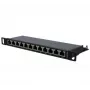 EXERTIS CONNECT Cat. 6A STP 10-inch 0,5U 12-poorts patchpanel, zwart 257312