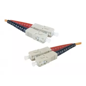 Exertis Connect SC/UPC naar SC/UPC multimode duplex glasvezel-patchkabel, OM2 50/125µm, LSZH, 1m, oranje 392691