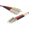 EXERTIS CONNECT 10m LC/UPC naar LC/UPC OM4 multimode duplex glasvezel-patchkabel, LSZH, erika violet 392786