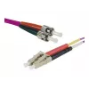 EXERTIS CONNECT Eco OM4 glasvezel-patchkabel LC duplex naar ST duplex, 50/125 µm, erika-violet, 1,0 m, UPC Polish 392791