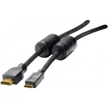 EXERTIS CONNECT mini-HDMI-kabel, High-Speed-HDMI, verguld, HDMI Type-A stekker naar mini-HDMI Type-C stekker, 3,0 m 128280