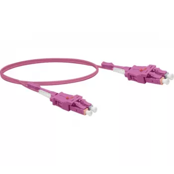 EXERTIS CONNECT Uniboot glasvezel-patchkabel, 50/125 µm OM4, LC Duplex naar LC Duplex, UPC, erika violet, 3,0 m 392953