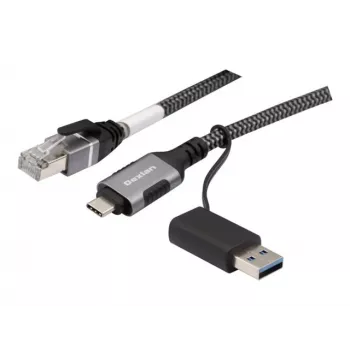 Dexlan USB Gigabit Ethernet-netwerkkabel, USB C/A naar RJ45, 2,0 m (310702)