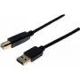 EXERTIS CONNECT USB 2.0 premium-kabel, verguld, USB A naar USB B, 1,0 m, zwart 532427