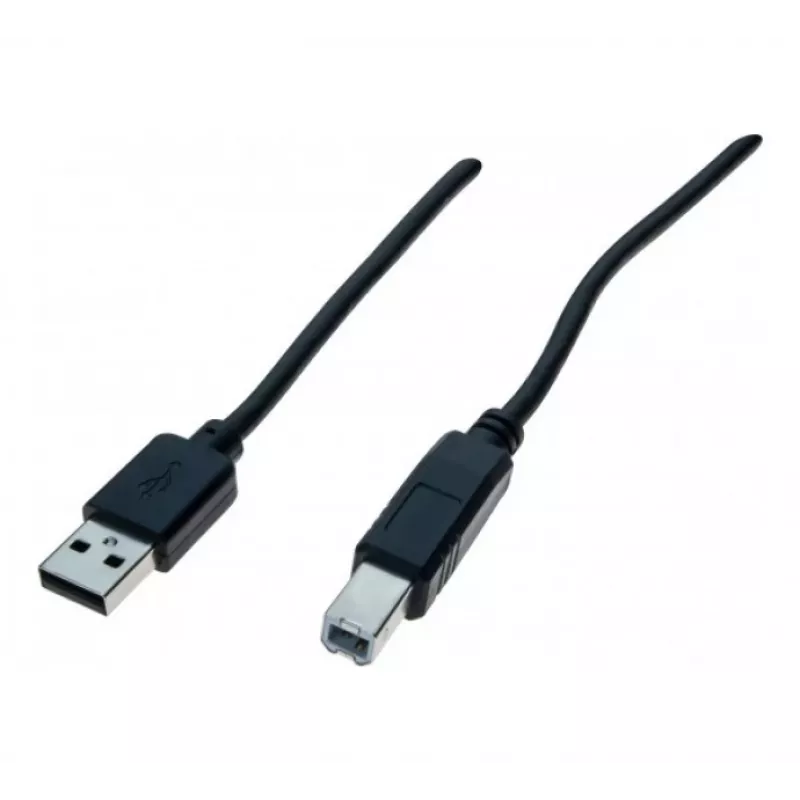 Exertis Connect USB 2.0-kabel A naar B stekker 3m zwart 532450
