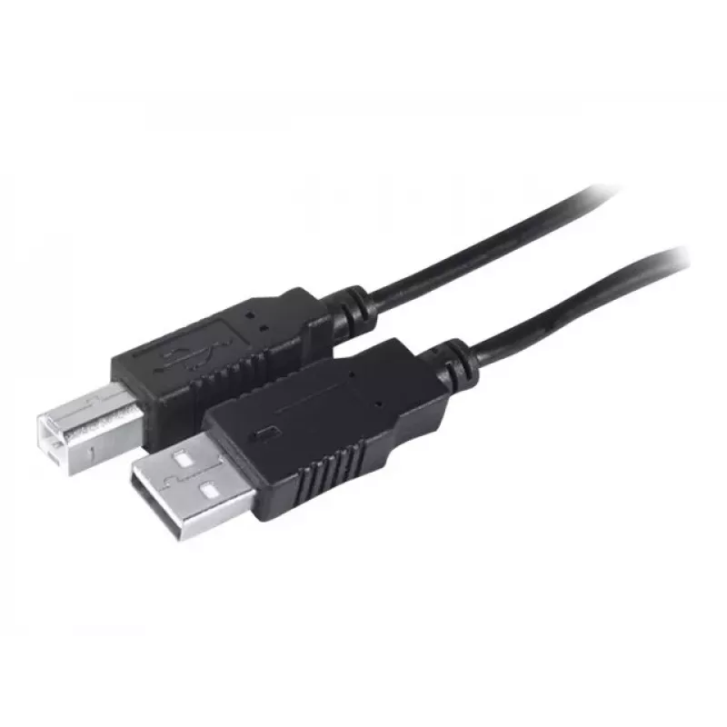 Exertis Connect USB 2.0-kabel A naar B stekker 3m zwart 532450