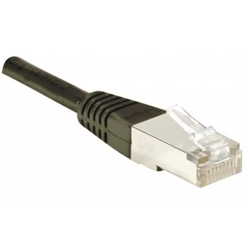 EXERTIS CONNECT Cat6 F/UTP patchkabel, 3 m, zwart, slim snagless boot 234250
