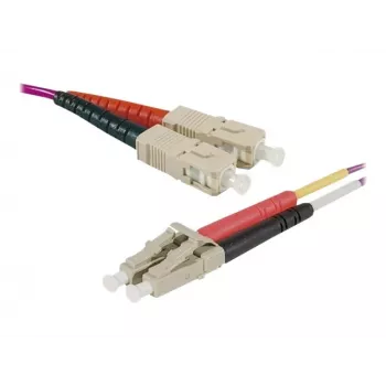 EXERTIS CONNECT 0,5m OM1 multimode glasvezel-patchkabel, SC duplex naar LC duplex, oranje 86600