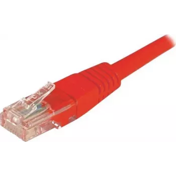 EXERTIS CONNECT Cat.6 U/UTP patchkabel, RJ45, rood, 20 m, met rastnasbescherming 243762