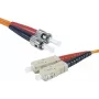 EXERTIS CONNECT ST/UPC naar SC/UPC multimode duplex glasvezel-patchkabel, OM2 50/125µm, LSZH, oranje, 2m 392702