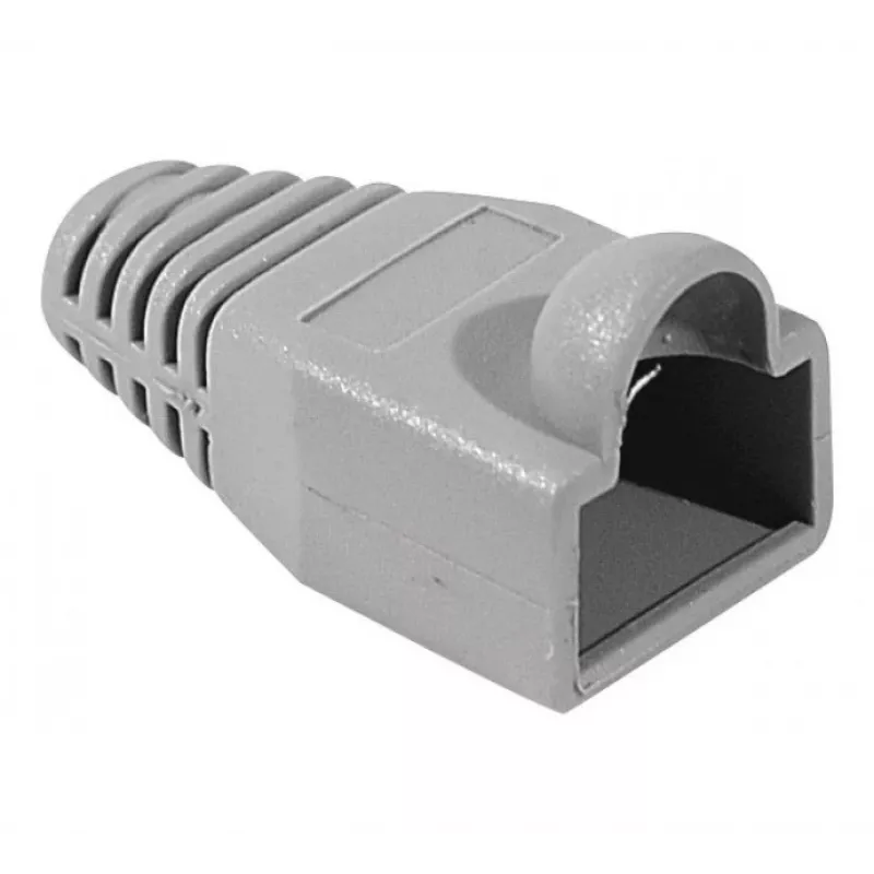 EXERTIS CONNECT RJ45 beschermhuls voor ronde kabels, grijs, 10-pack 253161