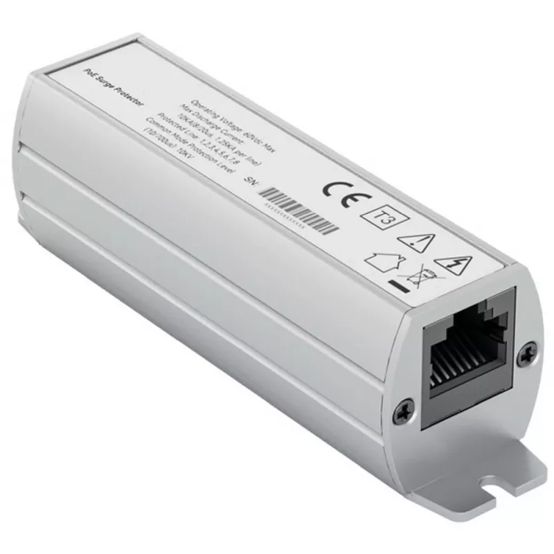 Exertis Connect Cat.6A RJ45 overspanningsbeveiliging, binnen, metalen behuizing, 10Gbps, PoE+ 253187