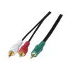 Exertis Connect 108791 audiokabel 3 m 3,5 mm naar 2 x RCA stekker zwart